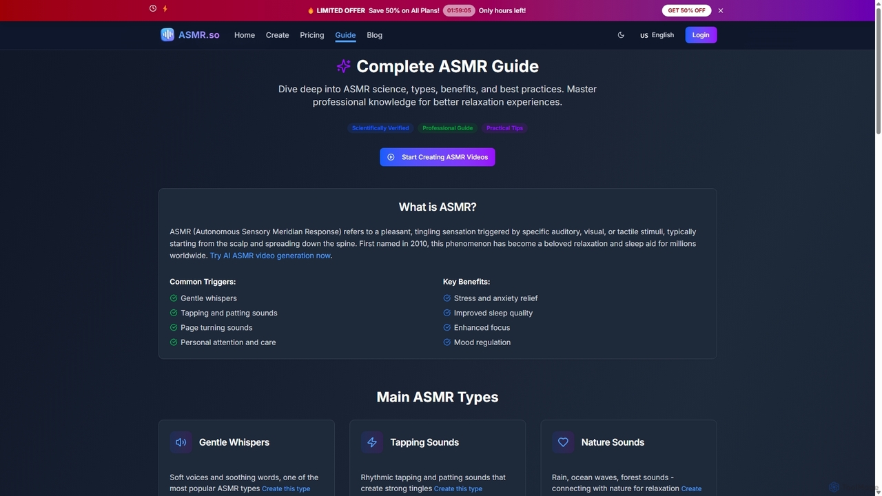 Complete ASMR Guide - Science, Types, Benefits & Best Practices | ASMR.so for ASMR.so