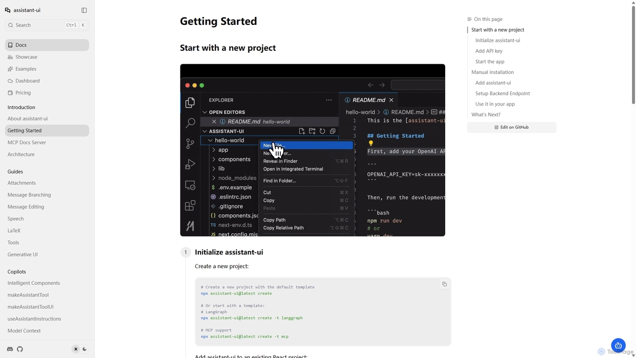 Getting Started | assistant-ui for Assistant-ui
