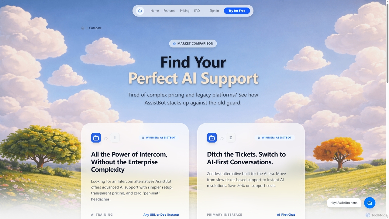 Compare AssistBot vs Other AI Support Platforms | AssistBot | AssistBot for AssistBot