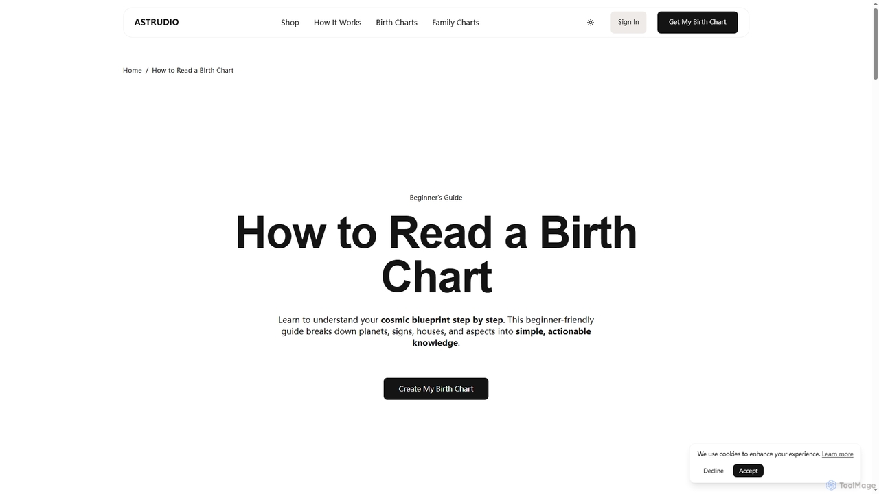 How to Read a Birth Chart for Beginners | Astrudio for Astrudio