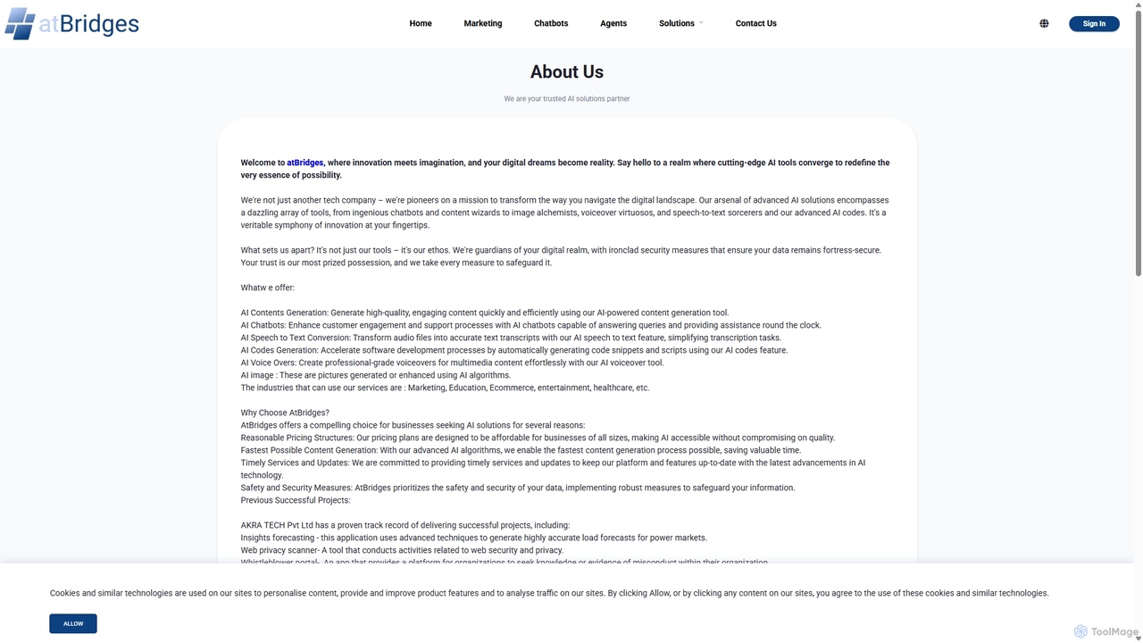 About Atbridge.ai | AI Marketing Solutions. for Atbridges