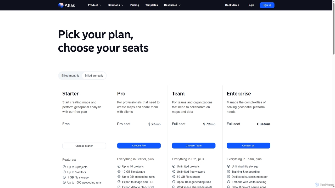 Atlas Pricing for Atlas