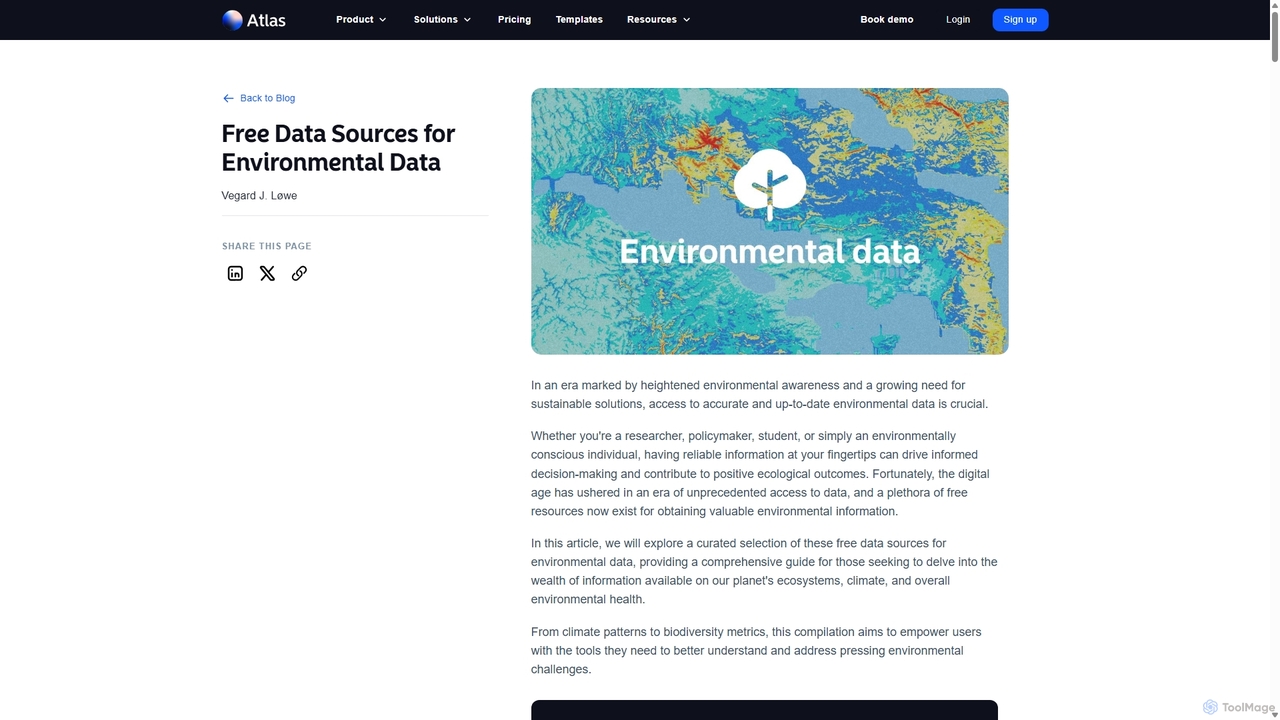 Free Data Sources for Environmental Data | Atlas for Atlas