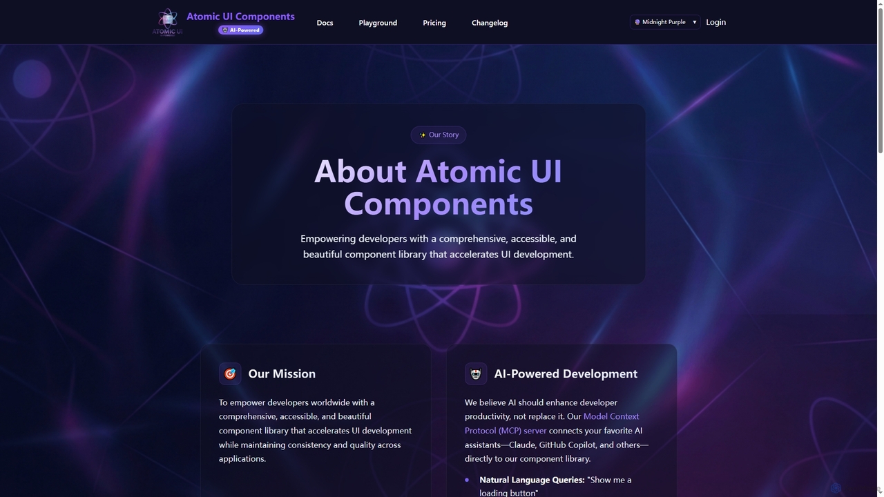 About | Atomic UI Components for AtomicComponents