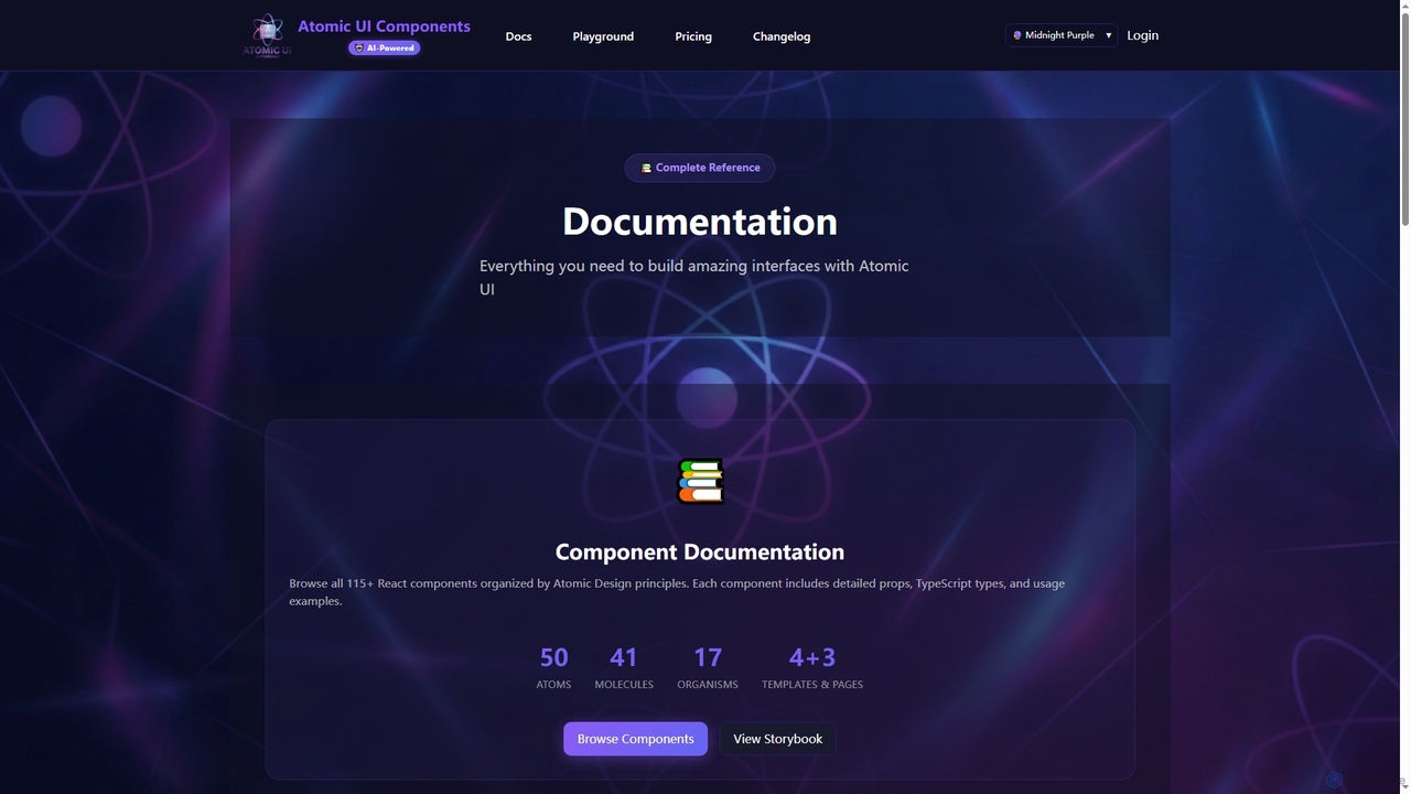 Documentation | Atomic UI Components for AtomicComponents