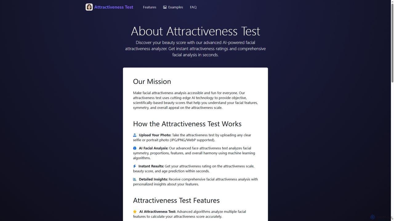 About Attractiveness Test - AI Face Analyzer for Attractiveness Test