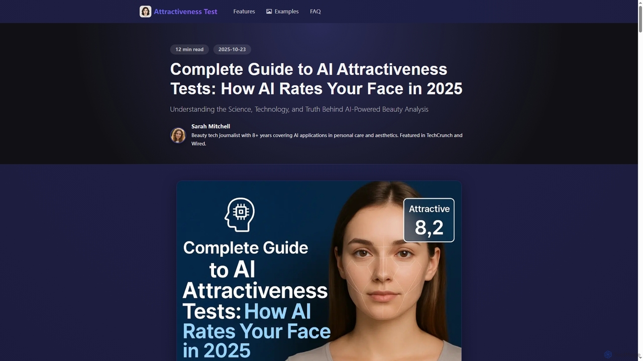 Complete Guide to AI Attractiveness Tests: How AI Rates Your Face in 2025 for Attractiveness Test