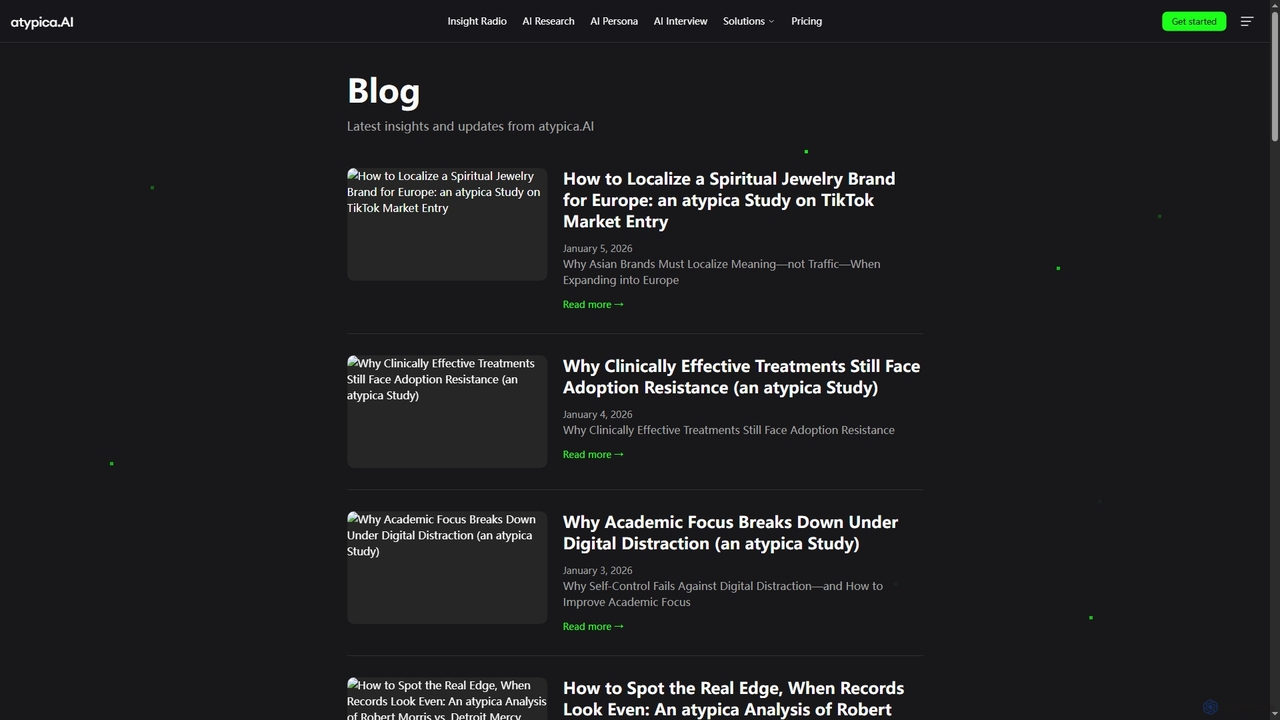 Blog | atypica.AI for Atypica