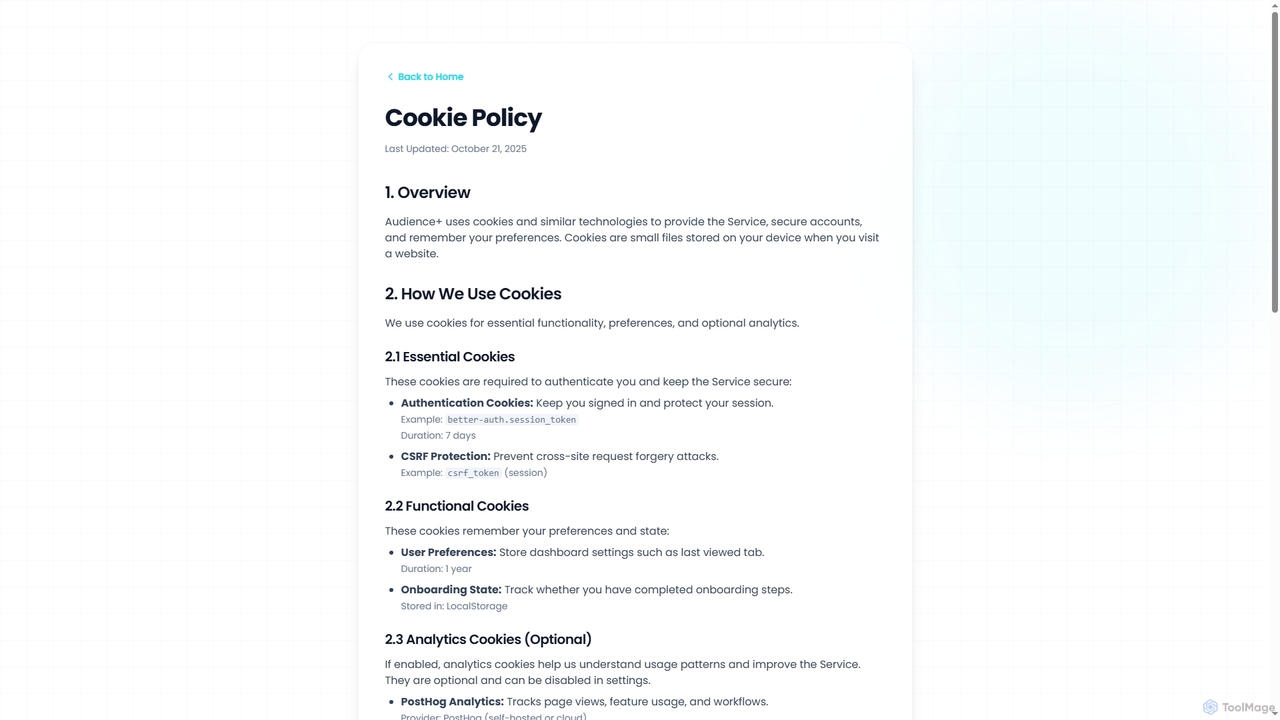 Cookie Policy | Audience+ for AudiencePlus