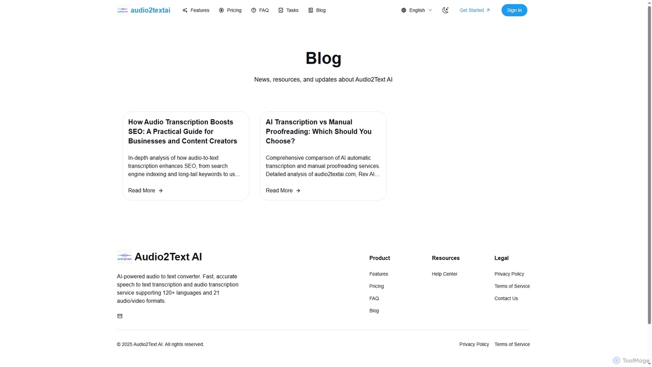 Blog for Audio2Text AI