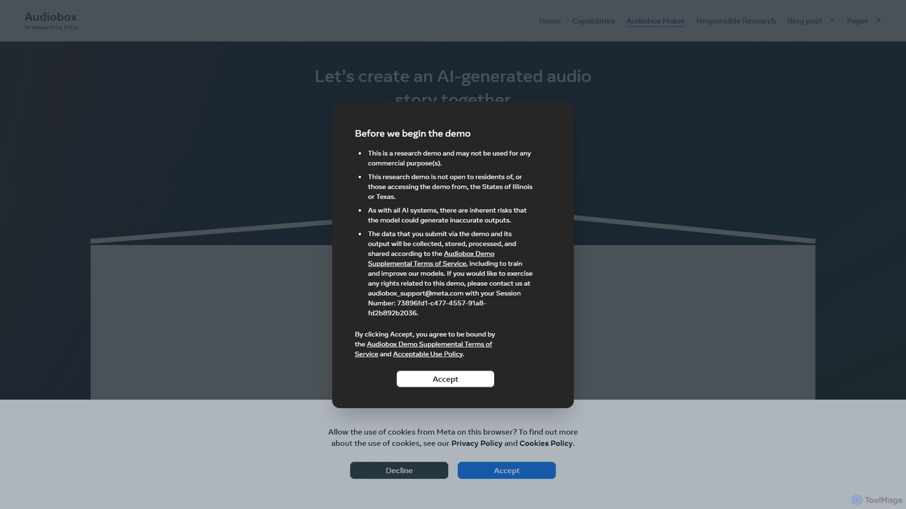 Audiobox | Meta FAIR for Audiobox
