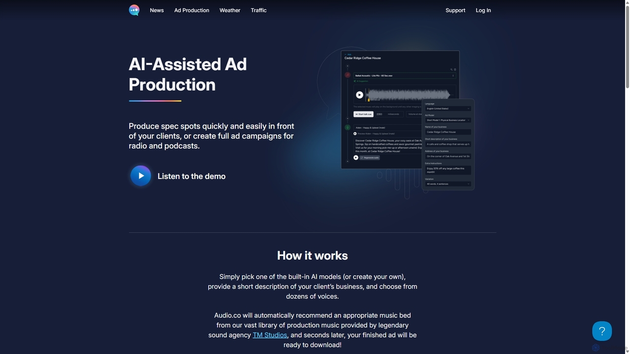 Ad Production - Audio.co for Audio.co