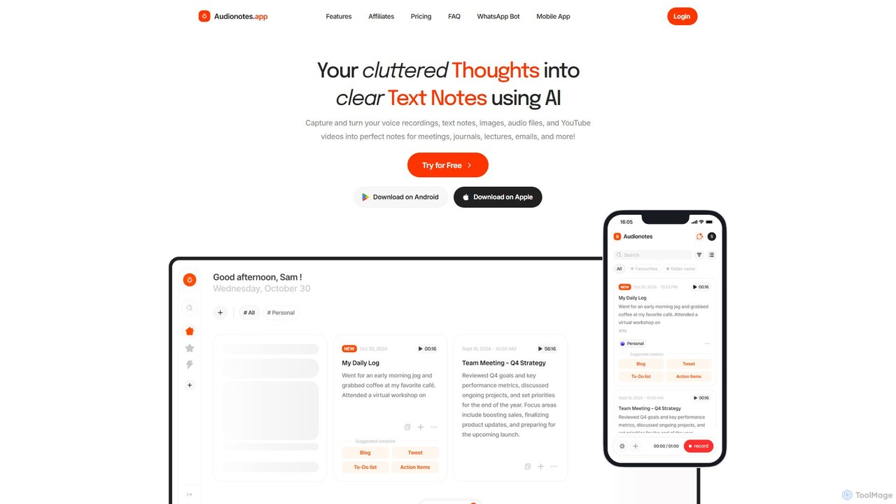 Audionotes.app