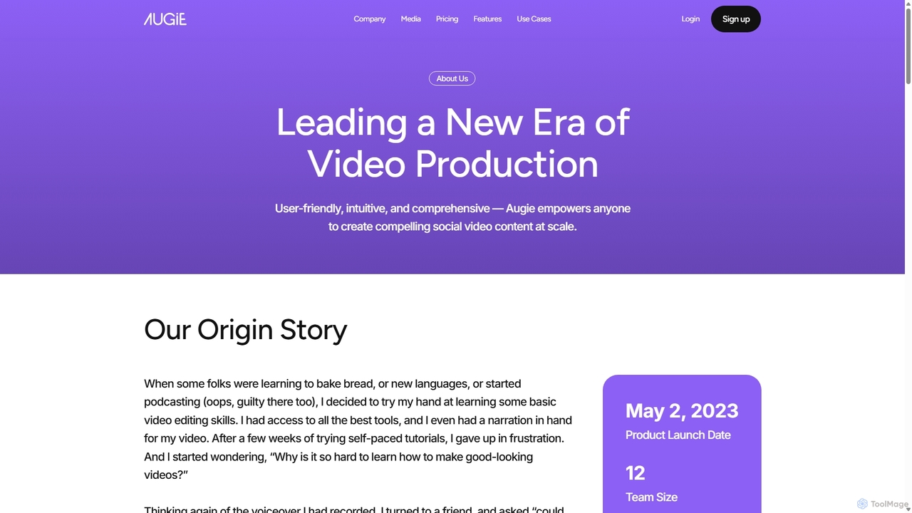 Team Behind AI Video Creation for Marketing | Augie for Augie