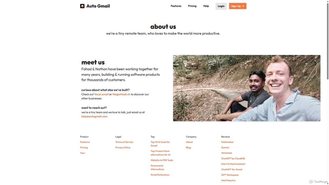 About us for Auto Gmail