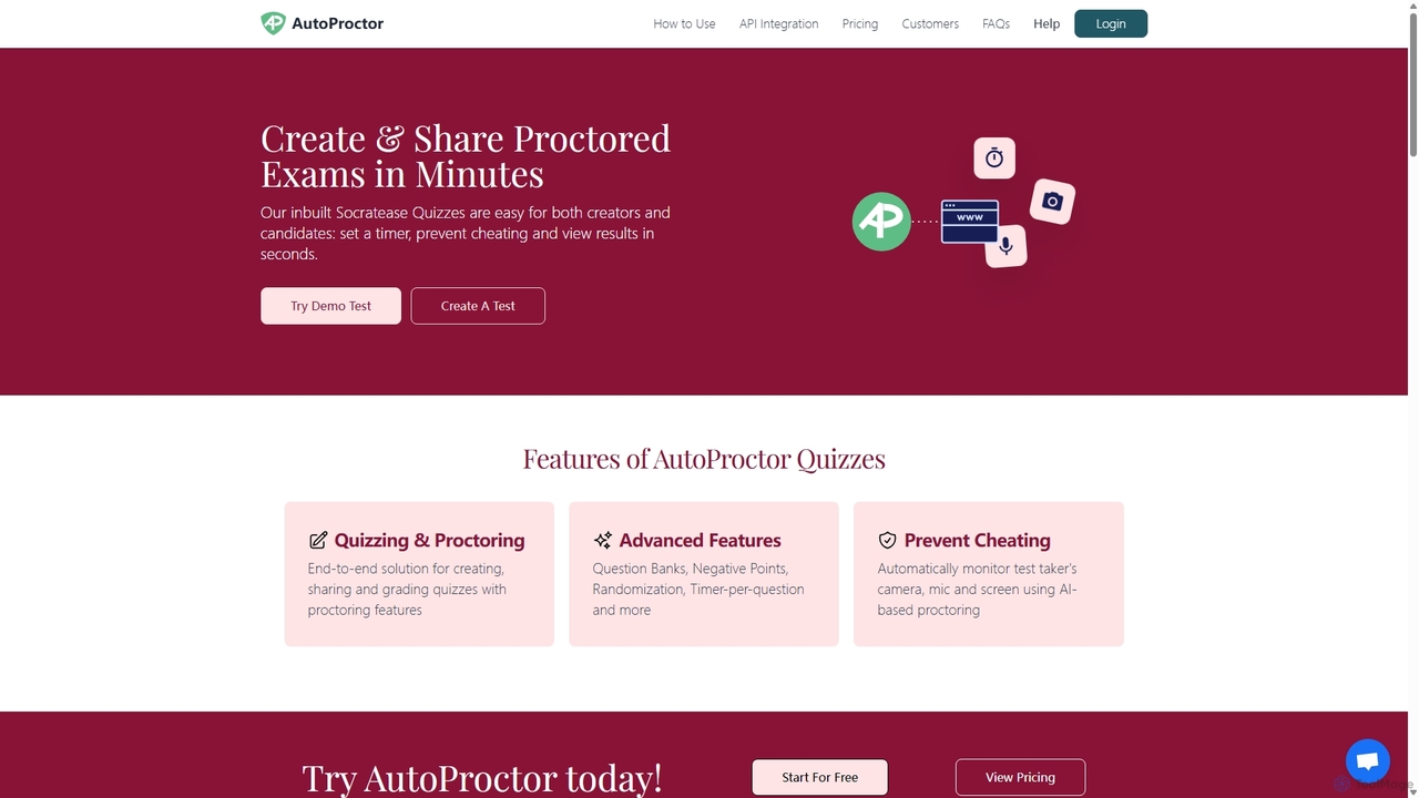 AutoProctor: Conduct Proctored Exam Online for AutoProctor