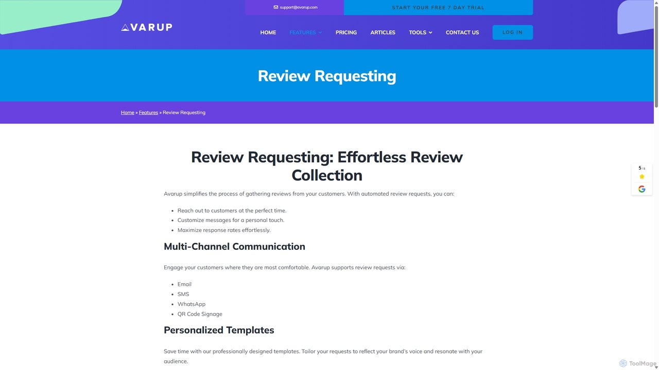 Review Requesting for Avarup