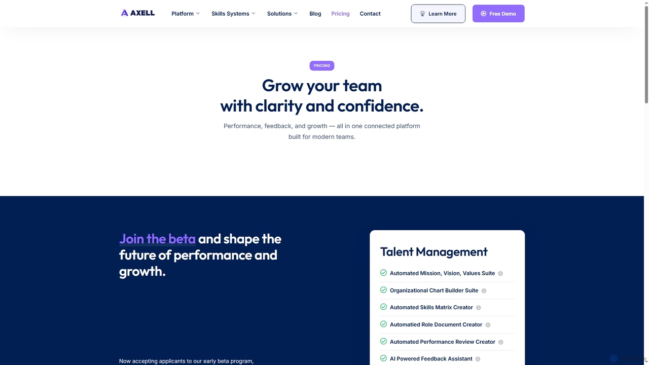 Pricing - AXELL for Axell