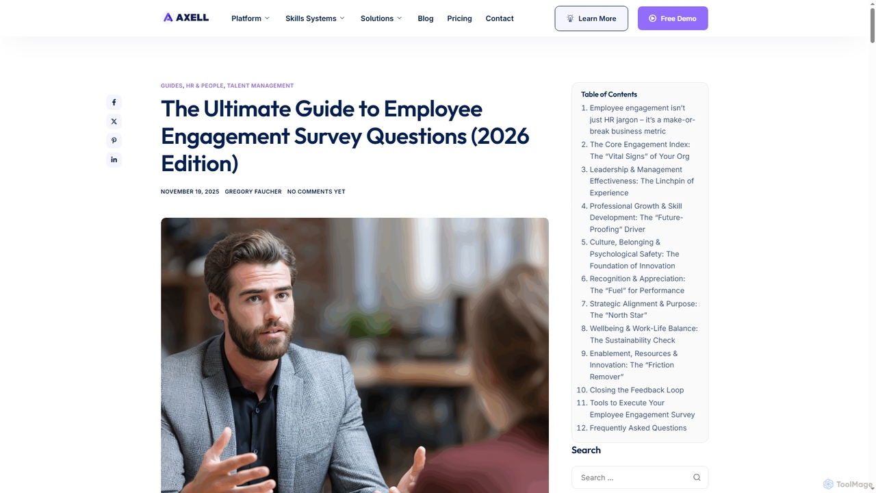 The Ultimate Guide to Employee Engagement Survey Questions (2026 Edition) - AXELL for Axell