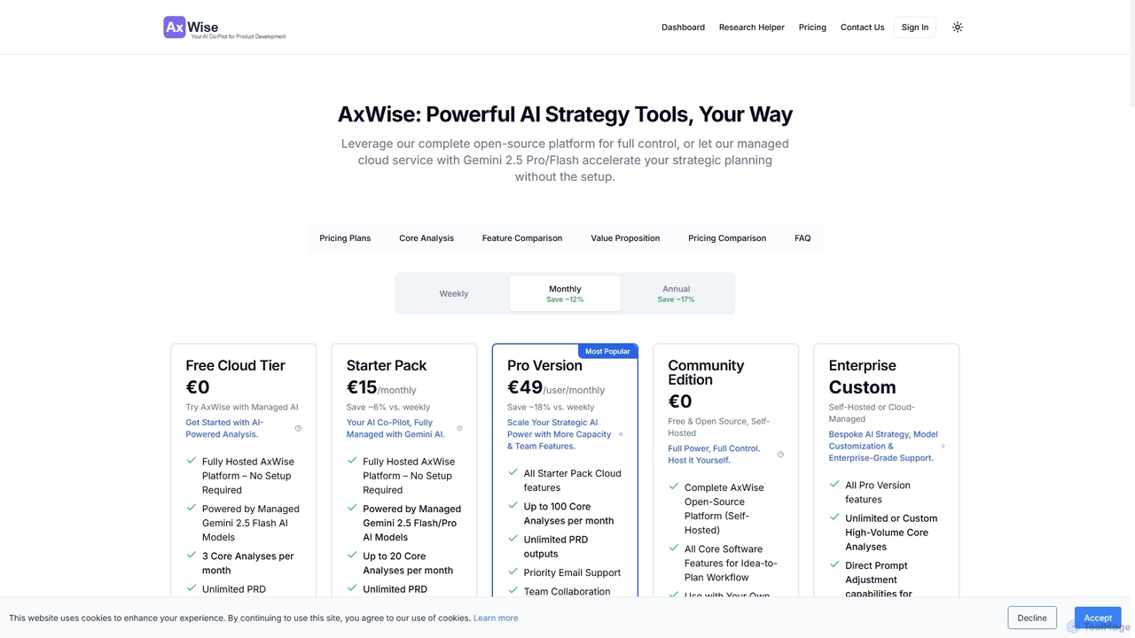AxWise - Your AI Co-Pilot for Product Development for Axwise