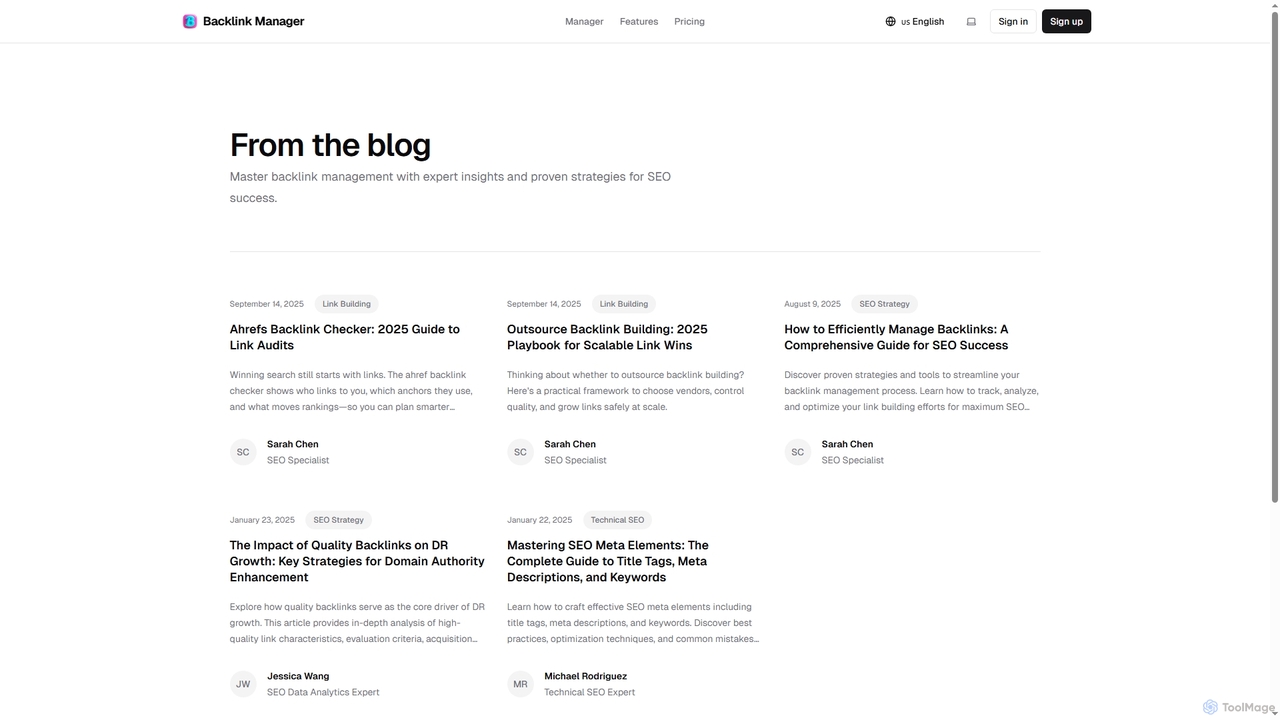 SEO Blog - Backlink Manager for Backlink Manager