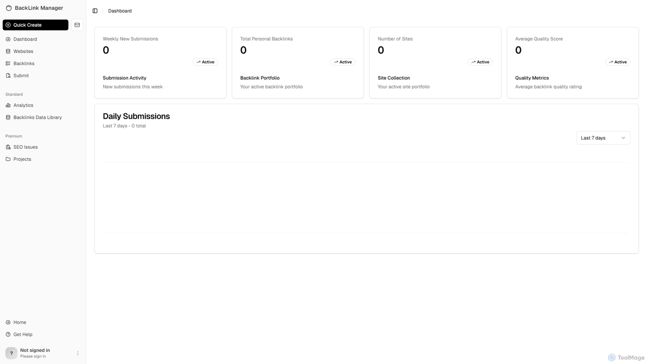 Backlink Manager Dashboard - Manage SEO Links & Analytics for Backlink Manager