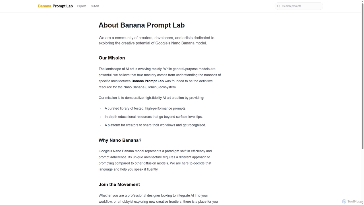 About Us - Banana Prompt Lab | Banana Prompt Lab for Banana Prompt Lab