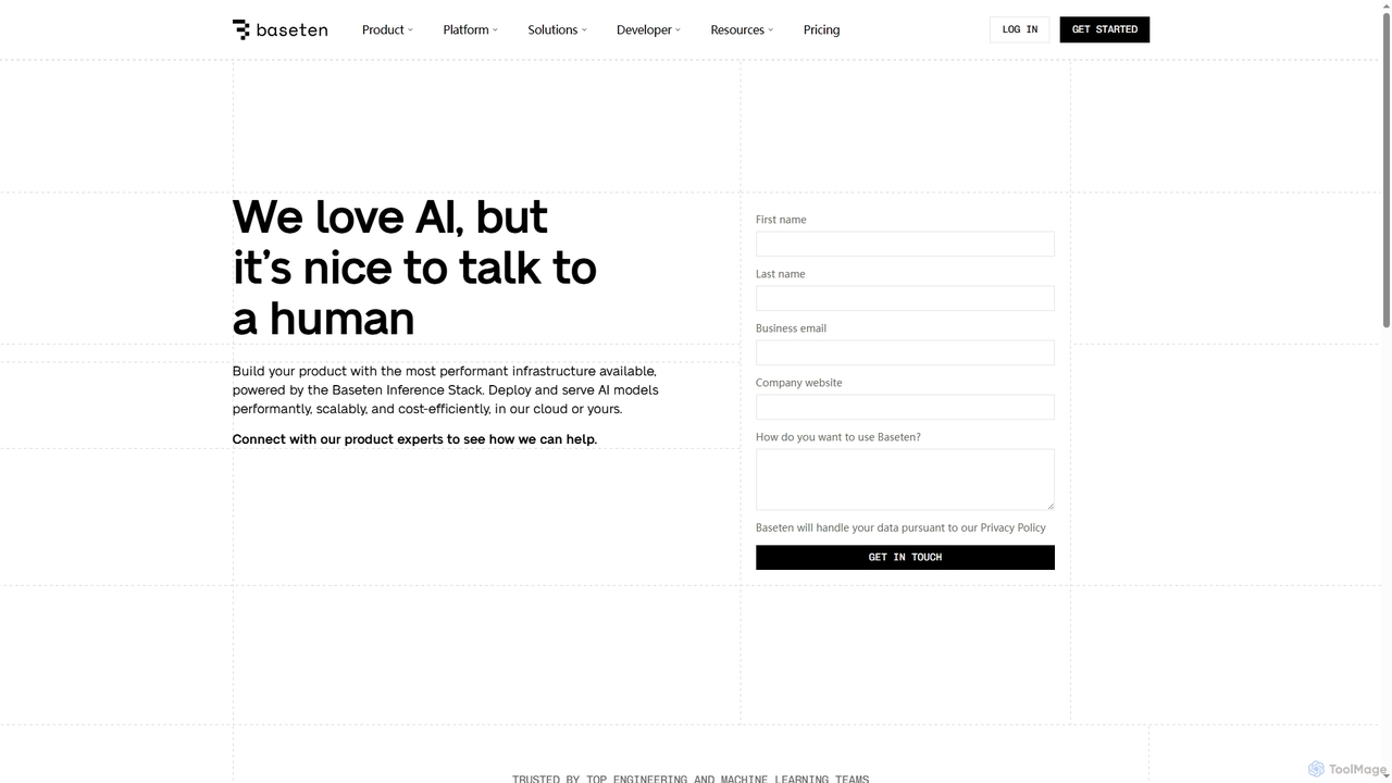 Talk to us | Baseten for Baseten