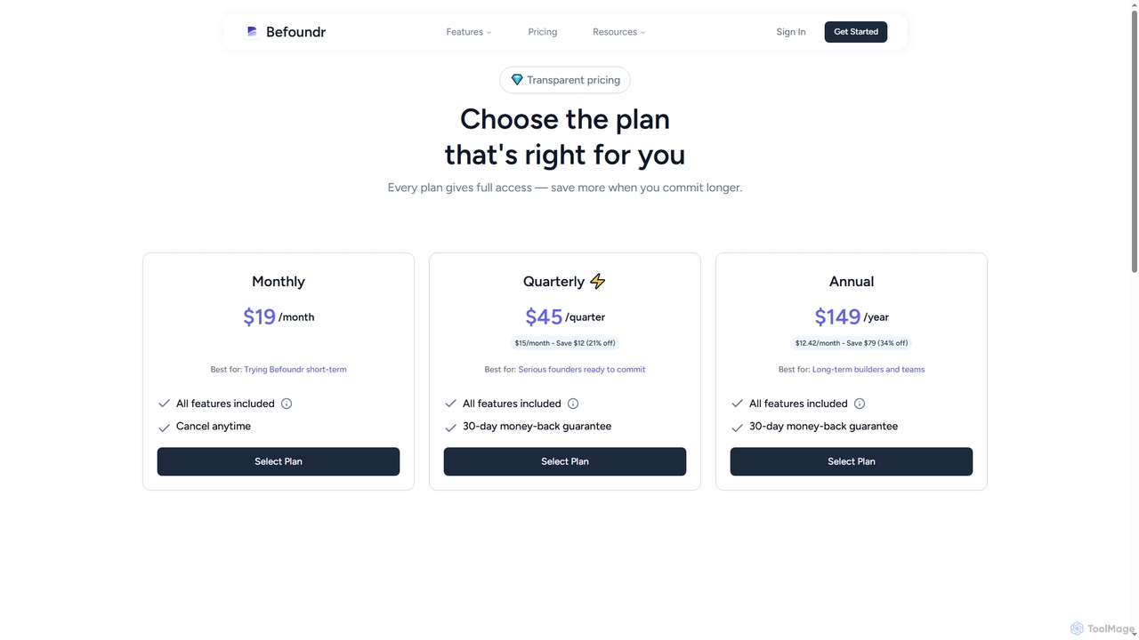 Befoundr - Validate Your Startup Idea in 10 Minutes for Befoundr