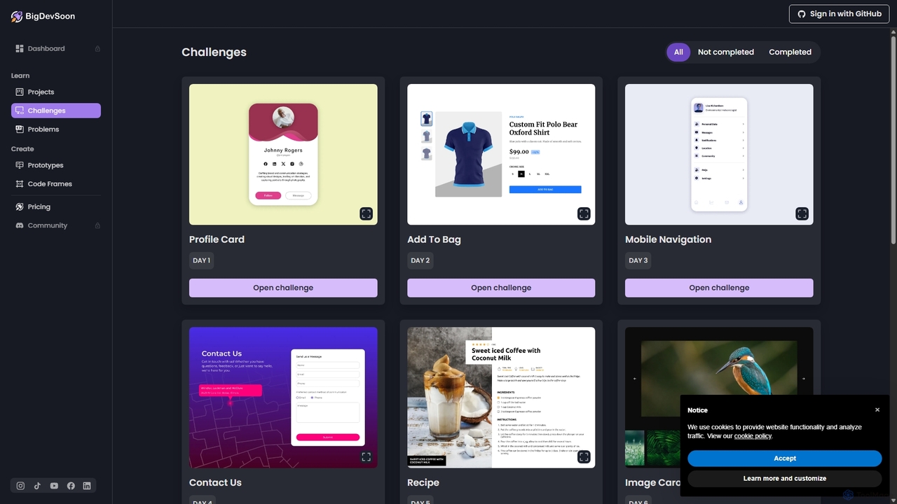 BigDevSoon | Daily challenges for BigDevSoon