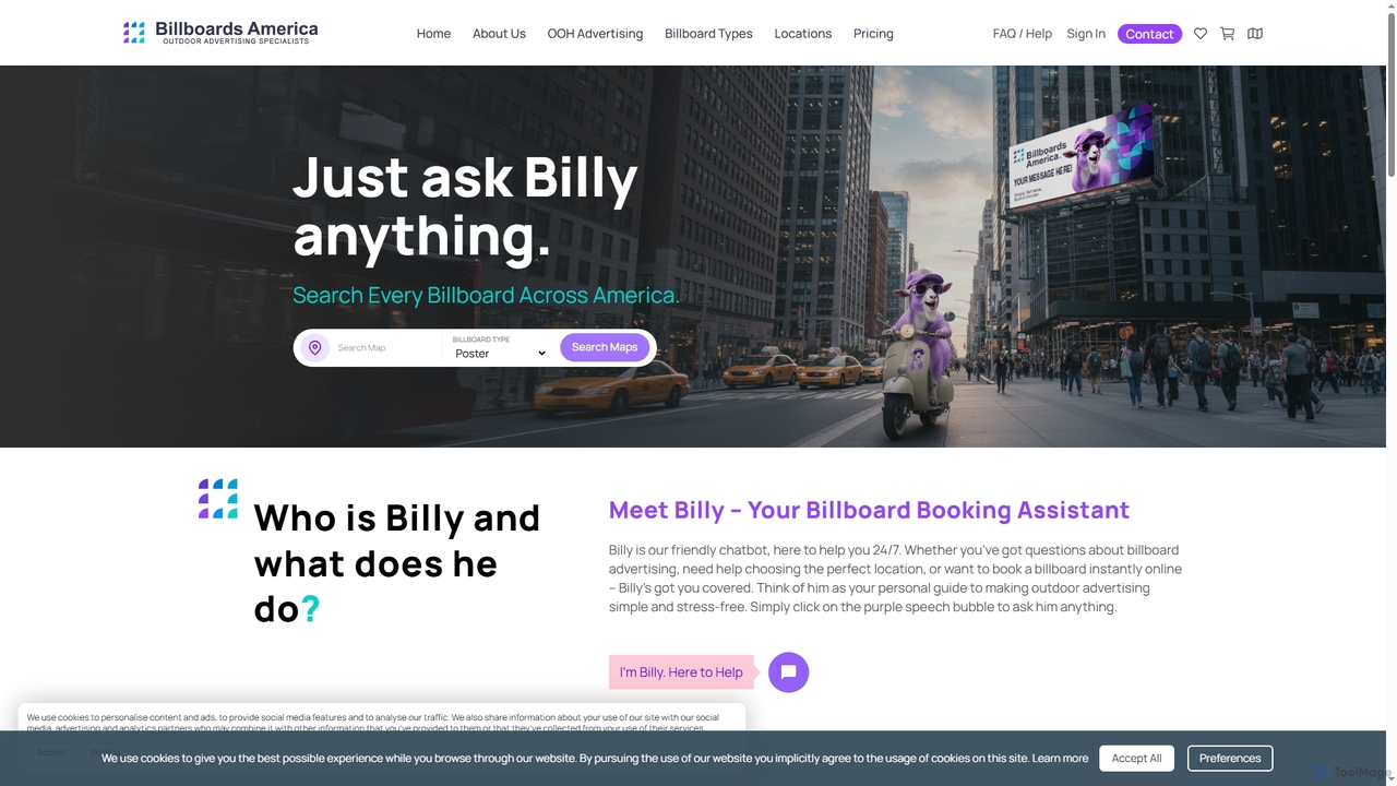 Billy - your billboards america assistant for Billboards America