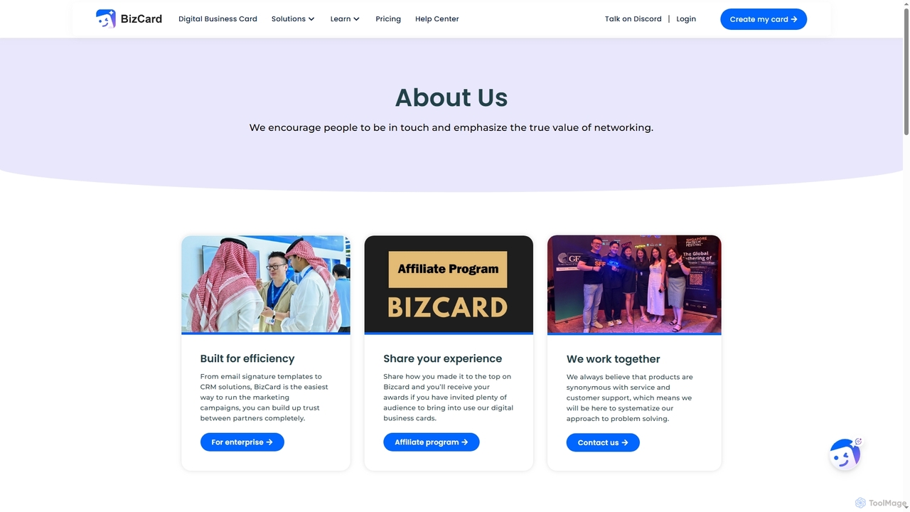 About Us - BizCard AI for BizCard