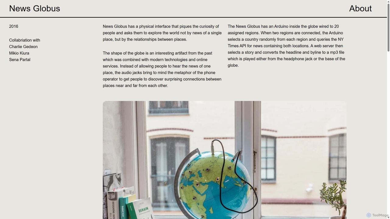 News Globus - Bjørn Karmann for Bjoernkarmann