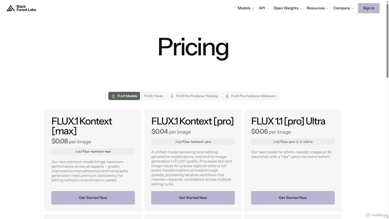 Pricing | Black Forest Labs for Blackforestlabs