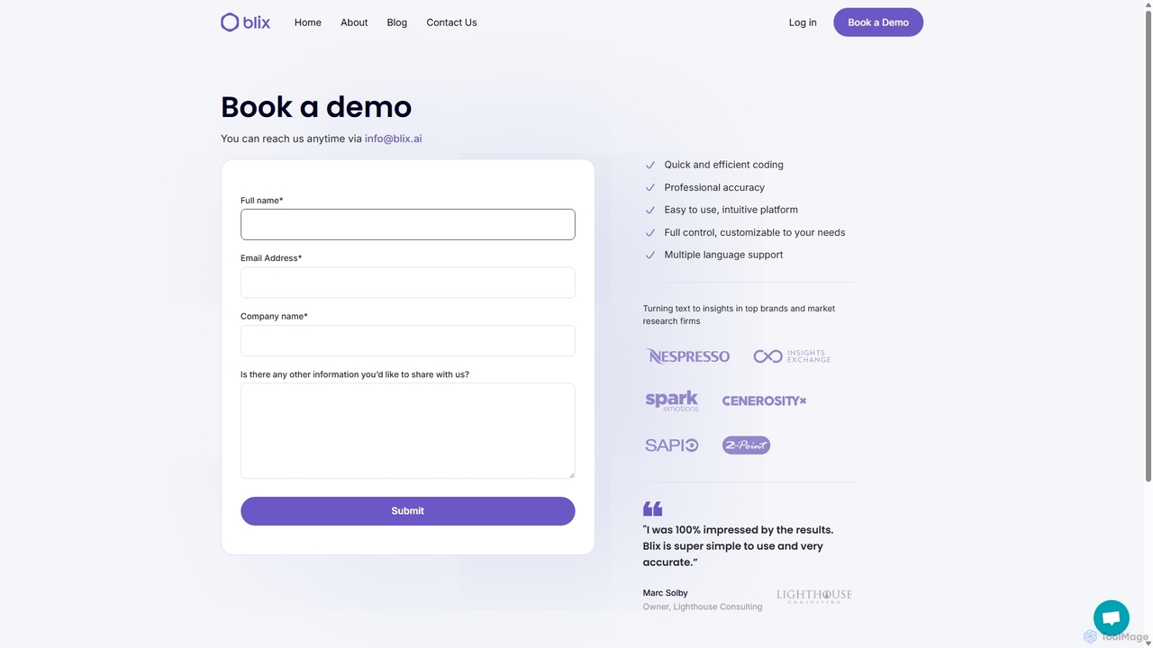 Blix - Book a Demo for Blix