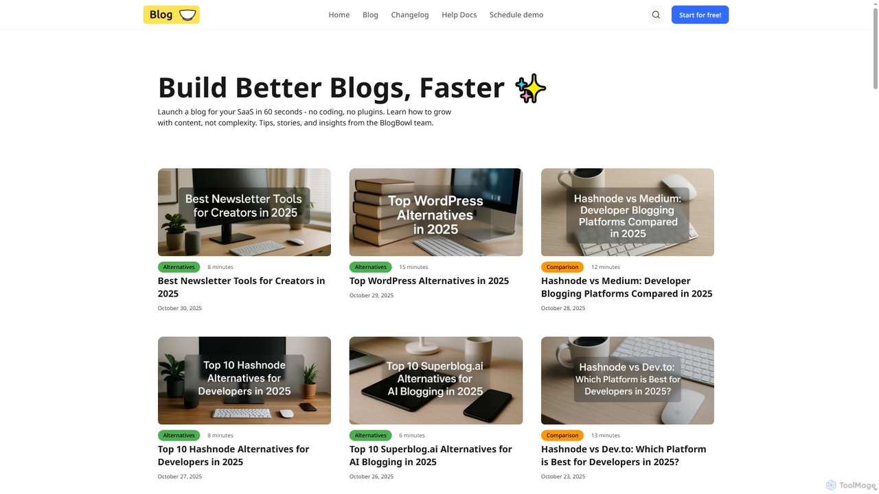 Build Better Blogs, Faster ✨ for BlogBowl