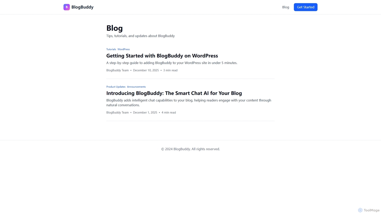 Blog — BlogBuddy for BlogBuddy