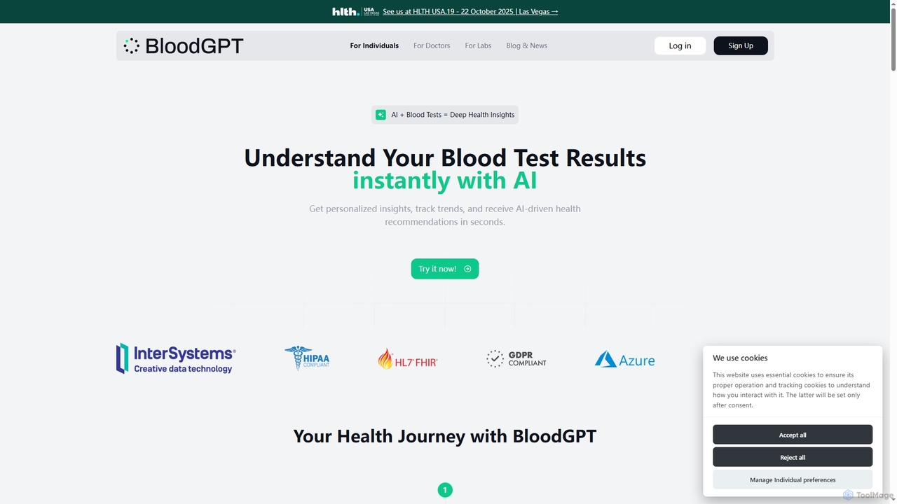 BloodGPT for Individuals - Personal AI Blood Test Analysis | BloodGPT for Bloodgpt