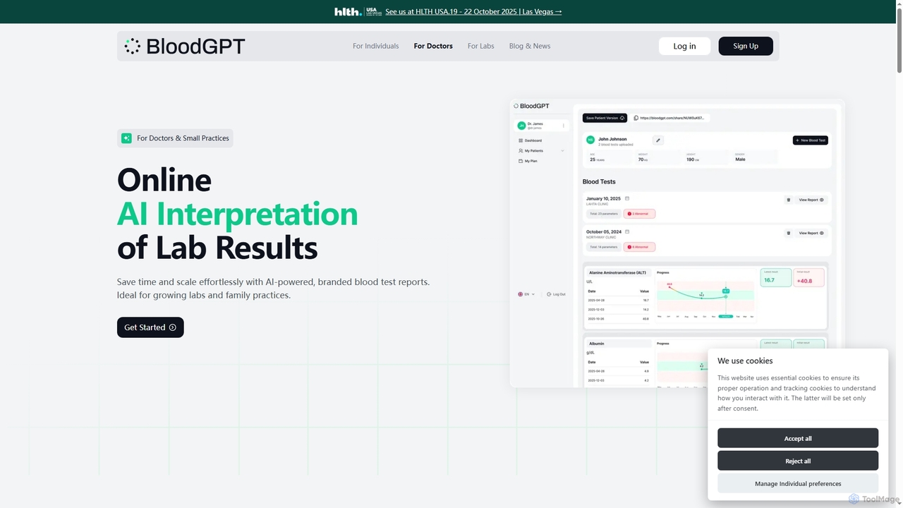 BloodGPT for Doctors - Professional AI Blood Analysis Platform | BloodGPT for Bloodgpt