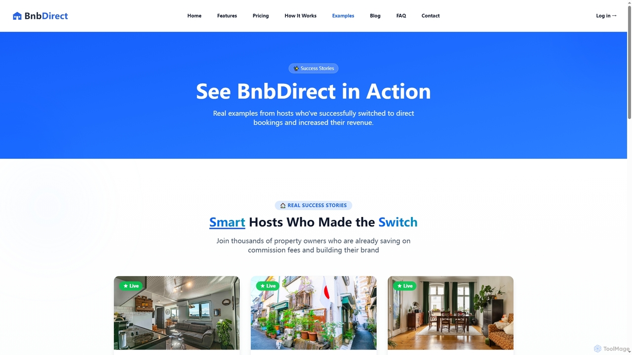 BnbDirect - Example Listings for BnbDirect