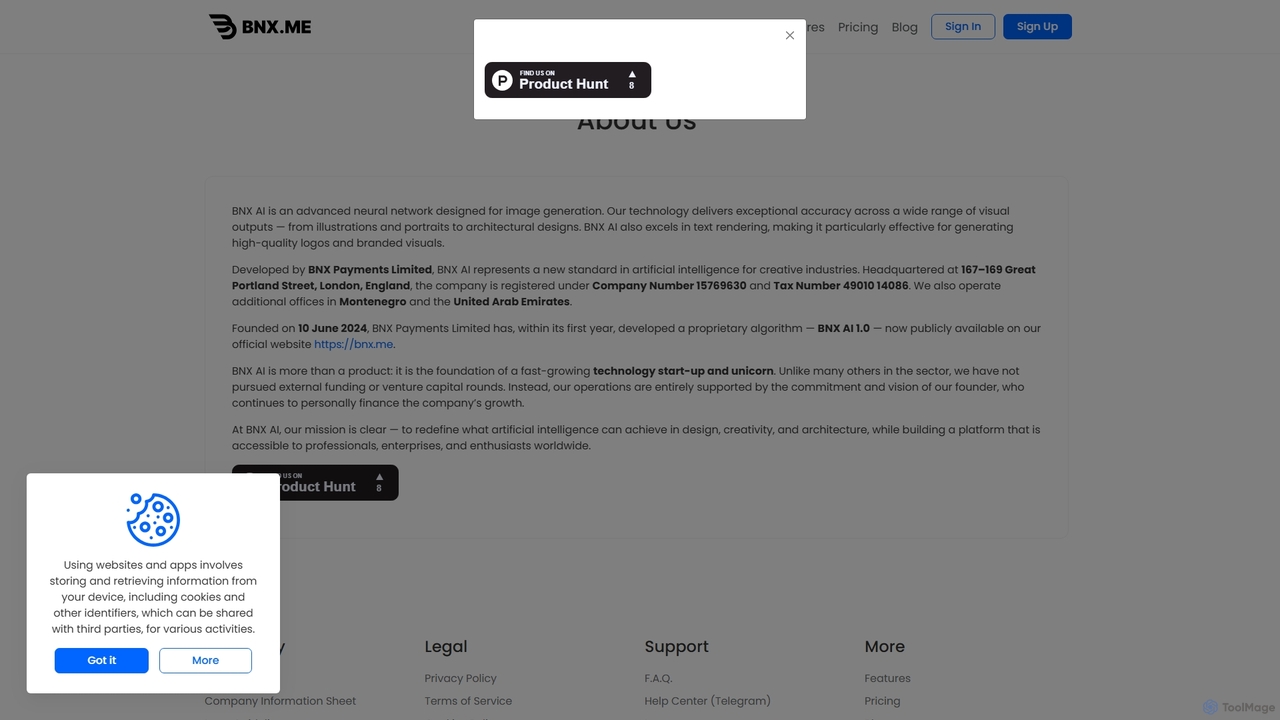 BNX AI | Free AI Image Generator — About Us for BNX