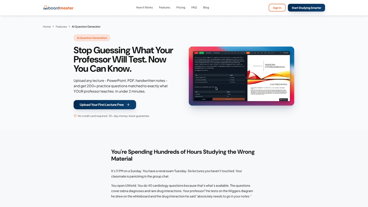 AI Question Generator - Lectures to Questions | BoardMaster for BoardMaster