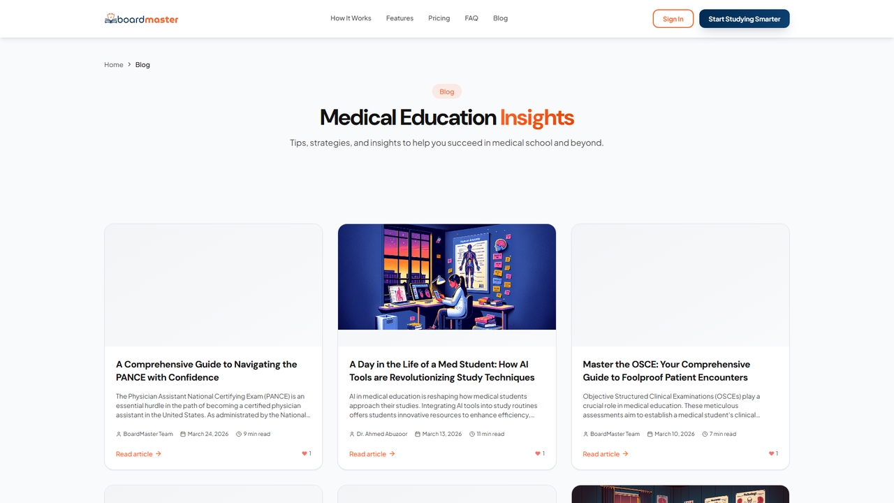 Blog | BoardMaster - Medical Education Insights for BoardMaster