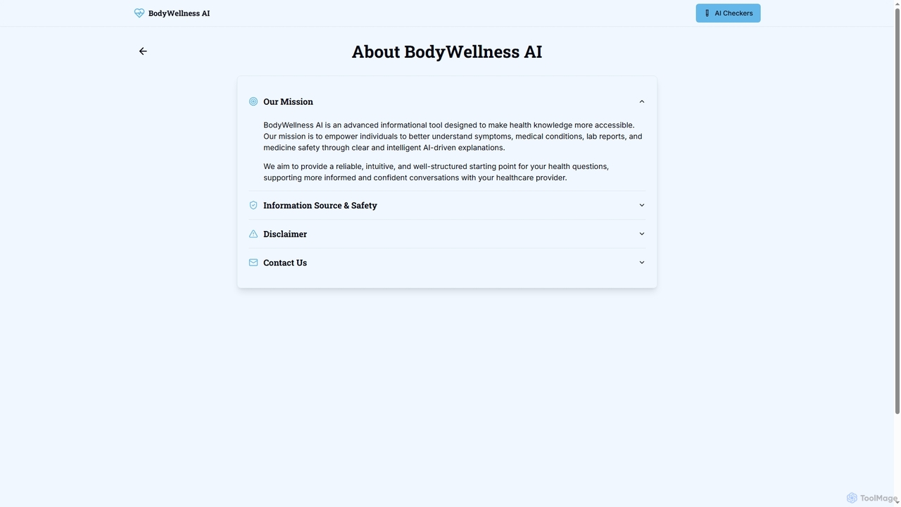 About BodyWellness AI - BodyWellness AI for Bodywellnessai