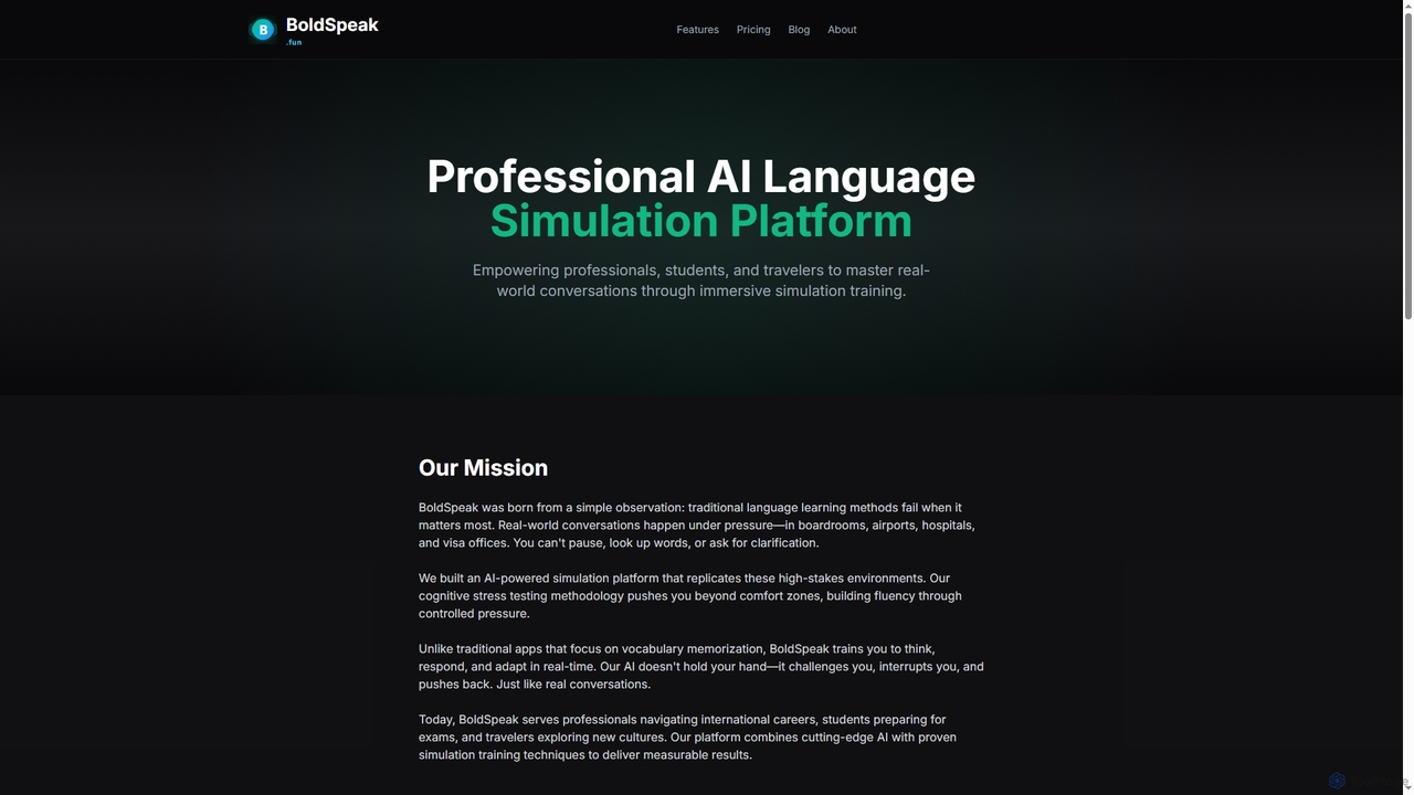 About BoldSpeak | AI Language Learning Platform for BoldSpeak