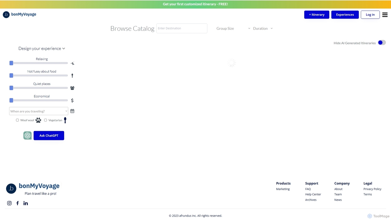 bonMyVoyage - Browse Catalog for Bonmyvoyage
