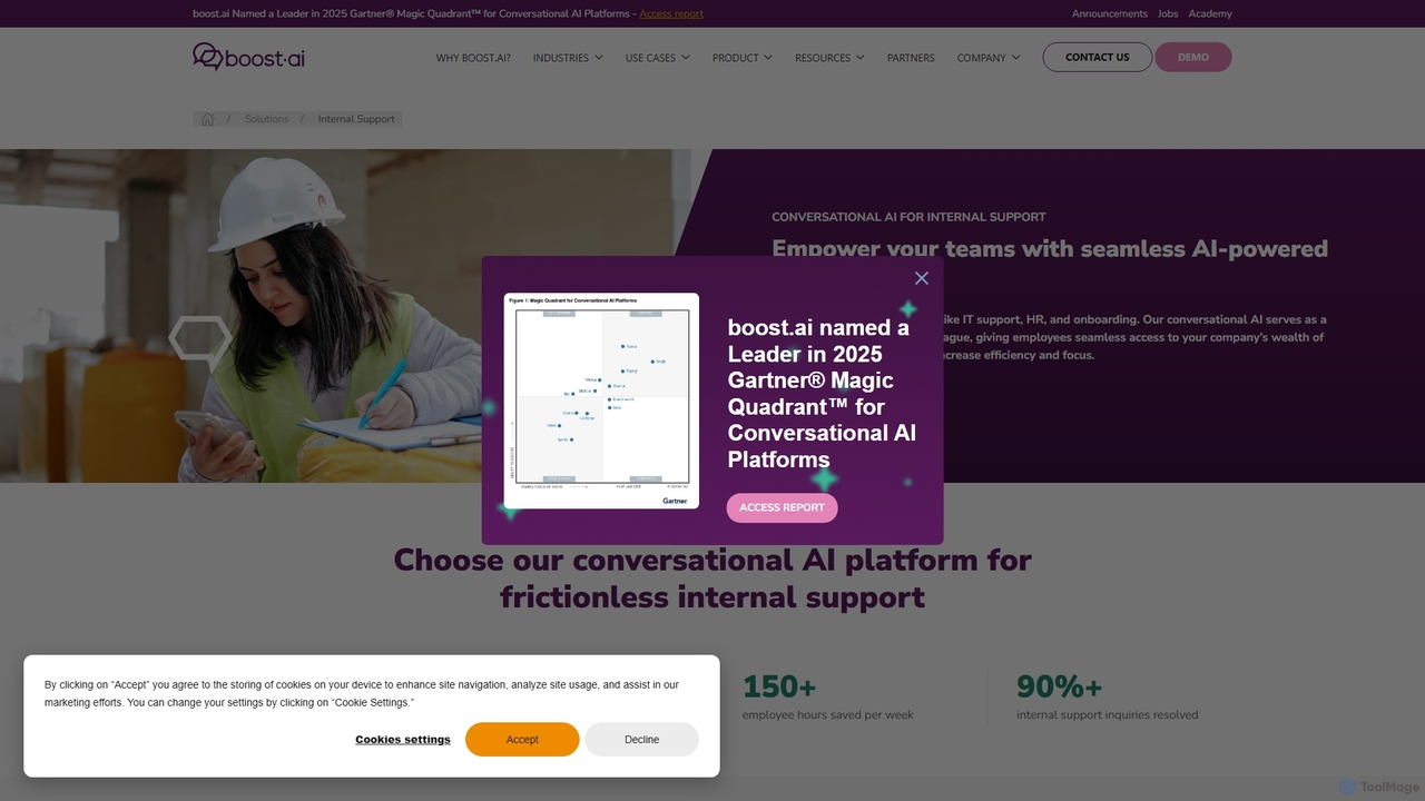 Conversational AI for internal support | boost.ai for Boost.ai