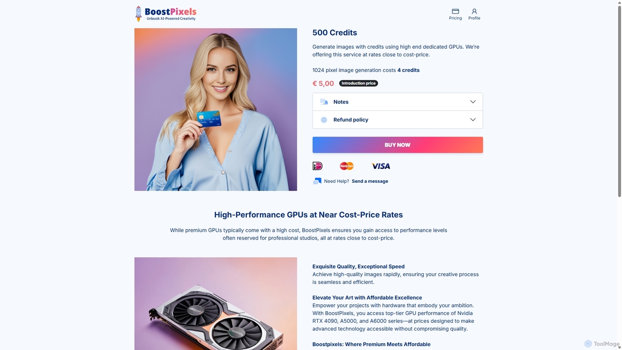 500 Credits | BoostPixels for BoostPixels