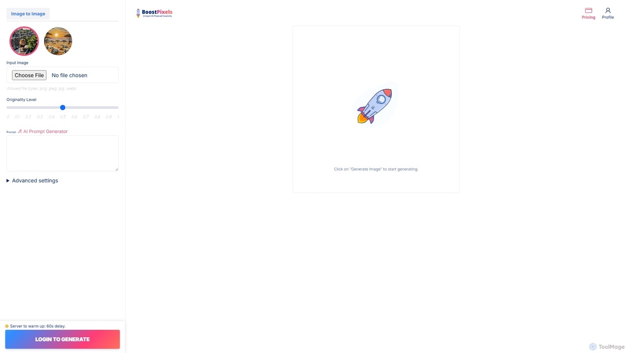 Image to image Generator | BoostPixels for BoostPixels
