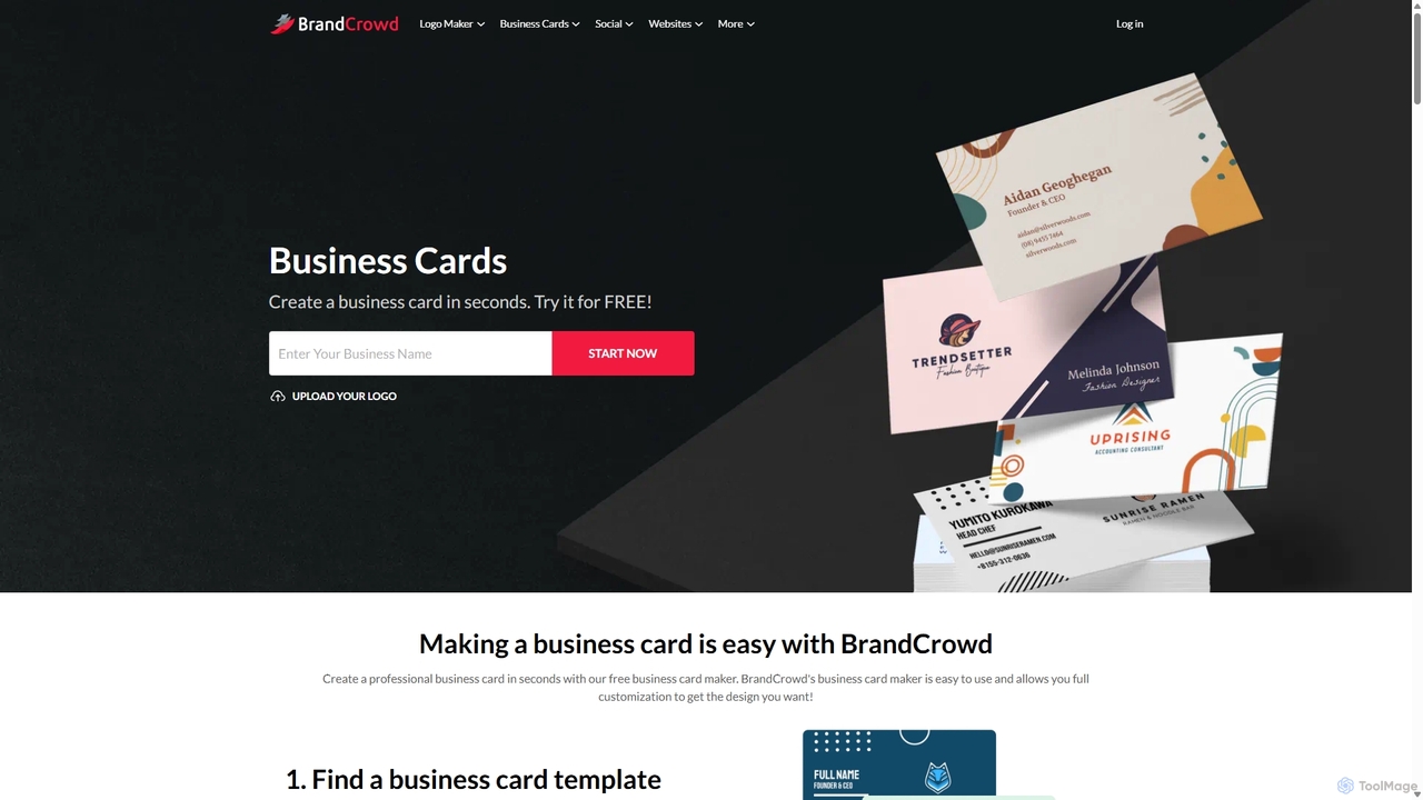 Business Cards - Try our Business Card Maker for FREE. | BrandCrowd for BrandCrowd